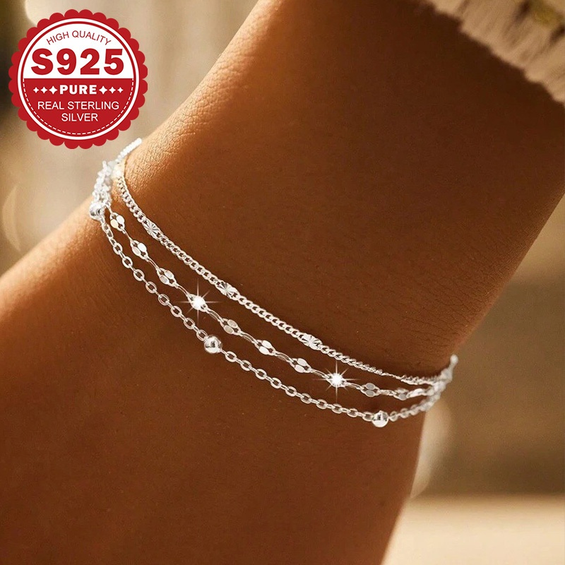 Boho Layered Bead Bracelet for Women Hypoallergenic